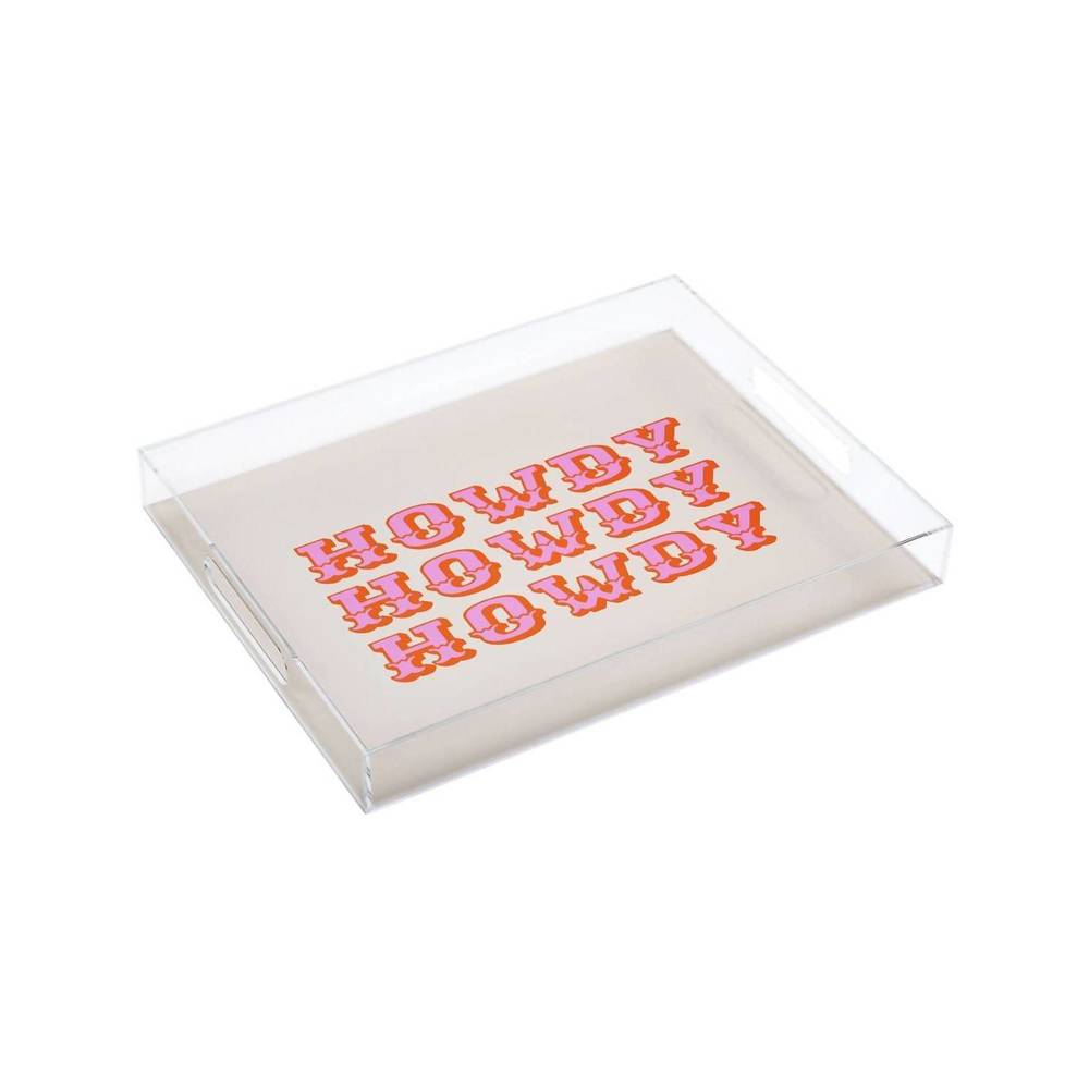 NEW DENY DESIGNS morgan elise sevart howdy howdy acrylic tray in multi